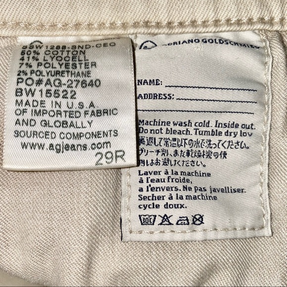 AG Size 29 The Legging Super Skinny Tan Beige Sand Denim Jeans - Picture 6 of 9